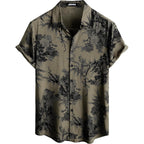 Jotook Mens Hawaiian Shirt Short Sleeve Button Down Tropical Shirts Casual Floral Summer Beach Shirt
