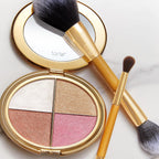 tarte glow wardrobe highlighting eye & cheek palette – Highlighter, Blush, Bronze & Eyeshadow All-in-One Face & Eye Viral Makeup for Everday Radiant Blendable Glow, Vegan & Cruelty Free, full size