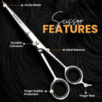 Utopia Care Hair Cutting And Professional Hairdressing Scissors 6.5 Inch, Premium Stainless Steel Shears With Smooth Razor And Sharp Edge Blades For Salons, Men, Women And Kids, Silver