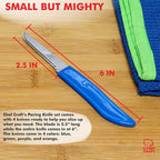 Chef Craft Select Paring Knife Set, 2.5 inch blade 6 inch in length 4 piece set, Assorted