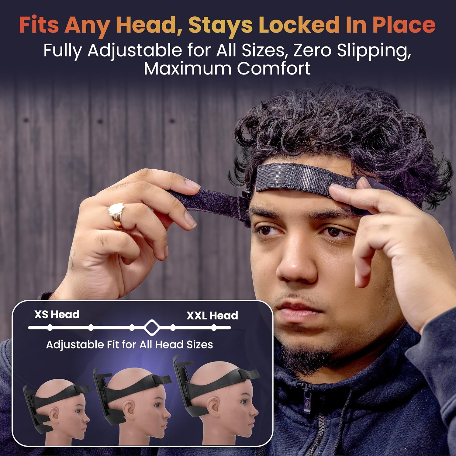 247 Groomed Self Haircut Kit For Men | 2Pcs Selfcut Guide For Men: Neckline Shaving Template & Fade Guide | Adjustable Size Hair Fade Tool & Stable Neck Line Up Tool | Hair Cut For Kids & Seniors