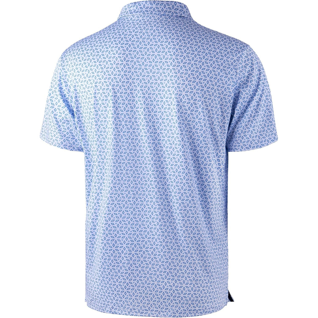 Obla Mens Golf Polo Shirts Short Sleeve Dry Fit Performance Moisture Wicking Casual Print Collared Golf Shirts For Men