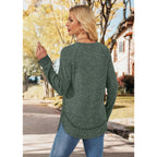 WIHOLL Long Sleeve Shirts for Women 2026 Fall Sweaters Lightweight Casual Tunic Tops Loose Fit Winter Clothing S-2XL