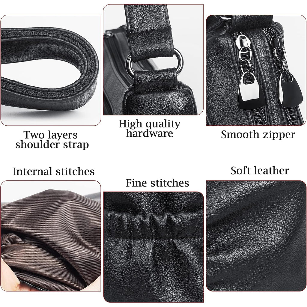 Crossbody Purse for Women Ladies Soft PU Leather Shoulder Bag Medium Roomy Handbag Fashion Tote Top Handle Satchel