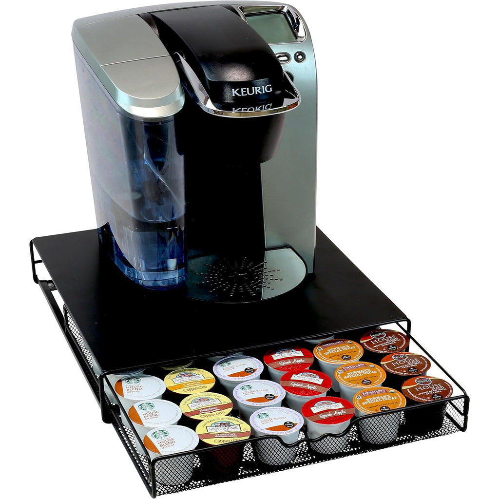 Decobrothers K-Cup Holder Drawer For 36 Coffee Pods Storage, Black