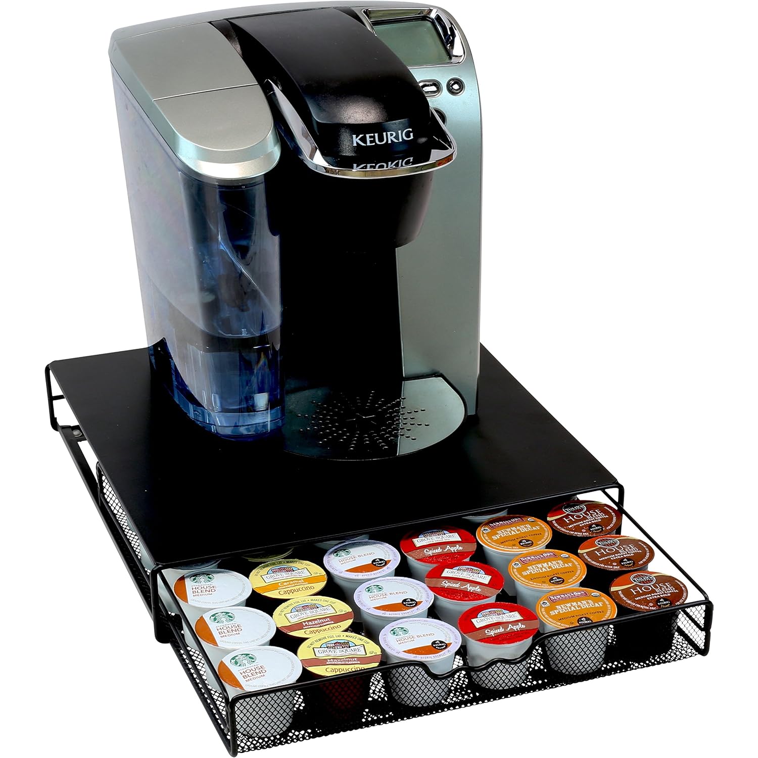 Decobrothers K-Cup Holder Drawer For 36 Coffee Pods Storage, Black