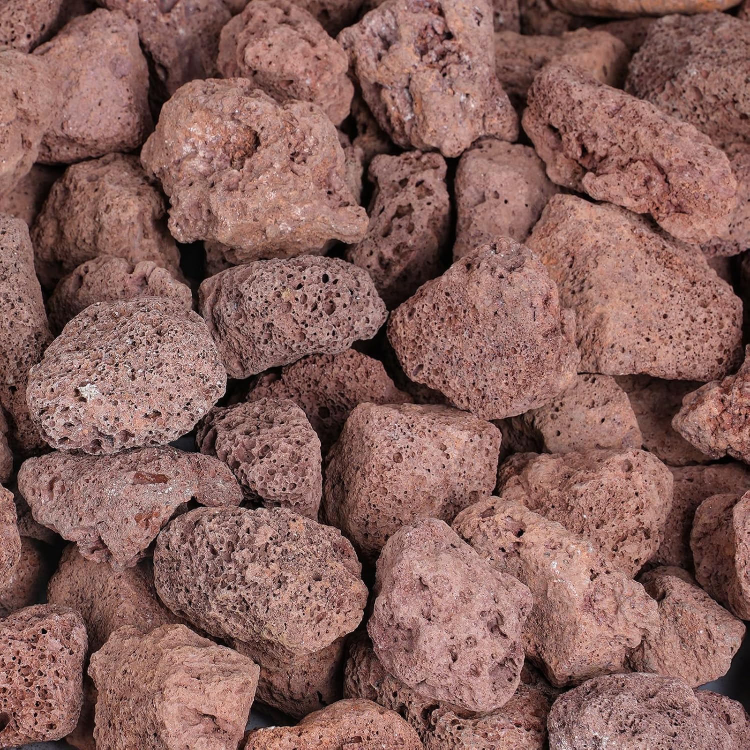10Lbs Lava Rocks For Fire Pit, 1/2"-2" Red Lava Rocks For Gas Grill | Lava Rock For Gas Fireplace, Lava Stone For Fire Tables, Garden Landscaping Decoration, Indoor And Outdoor Use