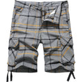 Novocct Cargo Short For Men 10" Inseam Relaxed Fit Plaid Outdoor Hiking Work Stretch Cotton Casual Shorts With Multi-Pocket