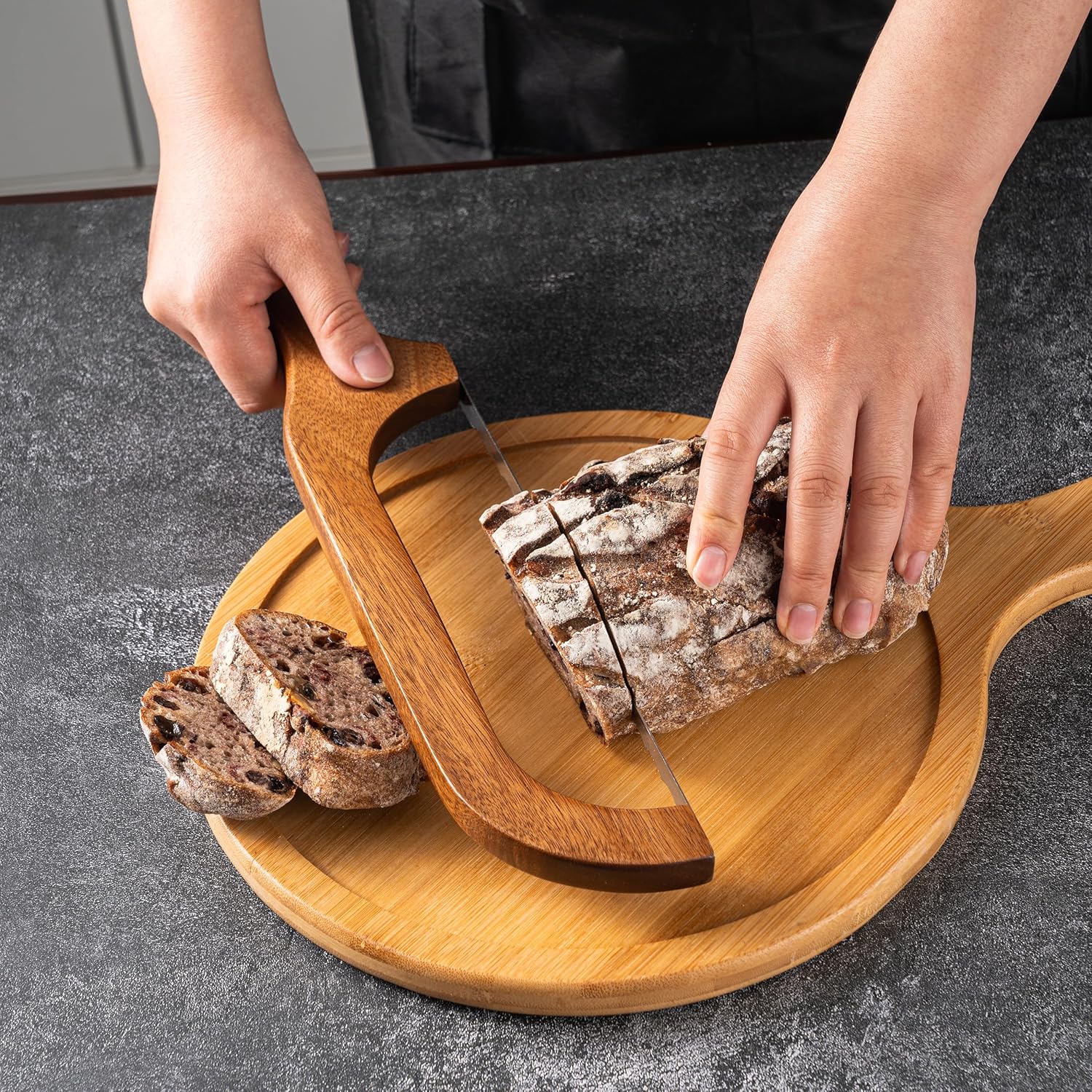 Pranski Bread Knife for Homemade Bread 14.5'' Sourdough Bread Knife, Premium Slicer for Homemade Bread, Baguettes and More Cuts Thin, Ergonomic Handler Premium Sharpness Blade