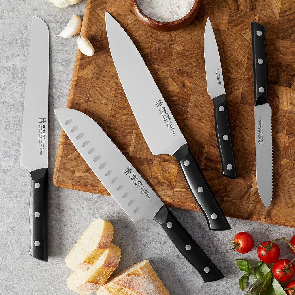 HENCKELS Dynamic Razor-Sharp 5-Piece Kitchen Knife Set, German Engineered Informed by 100+ Years of Mastery