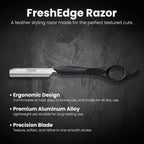 Freshedge Razor By Fresh Pro Tools, Professional Texturizing Feather Razor For Hair Cutting, Hairstylist Essentials & Barber Supplies