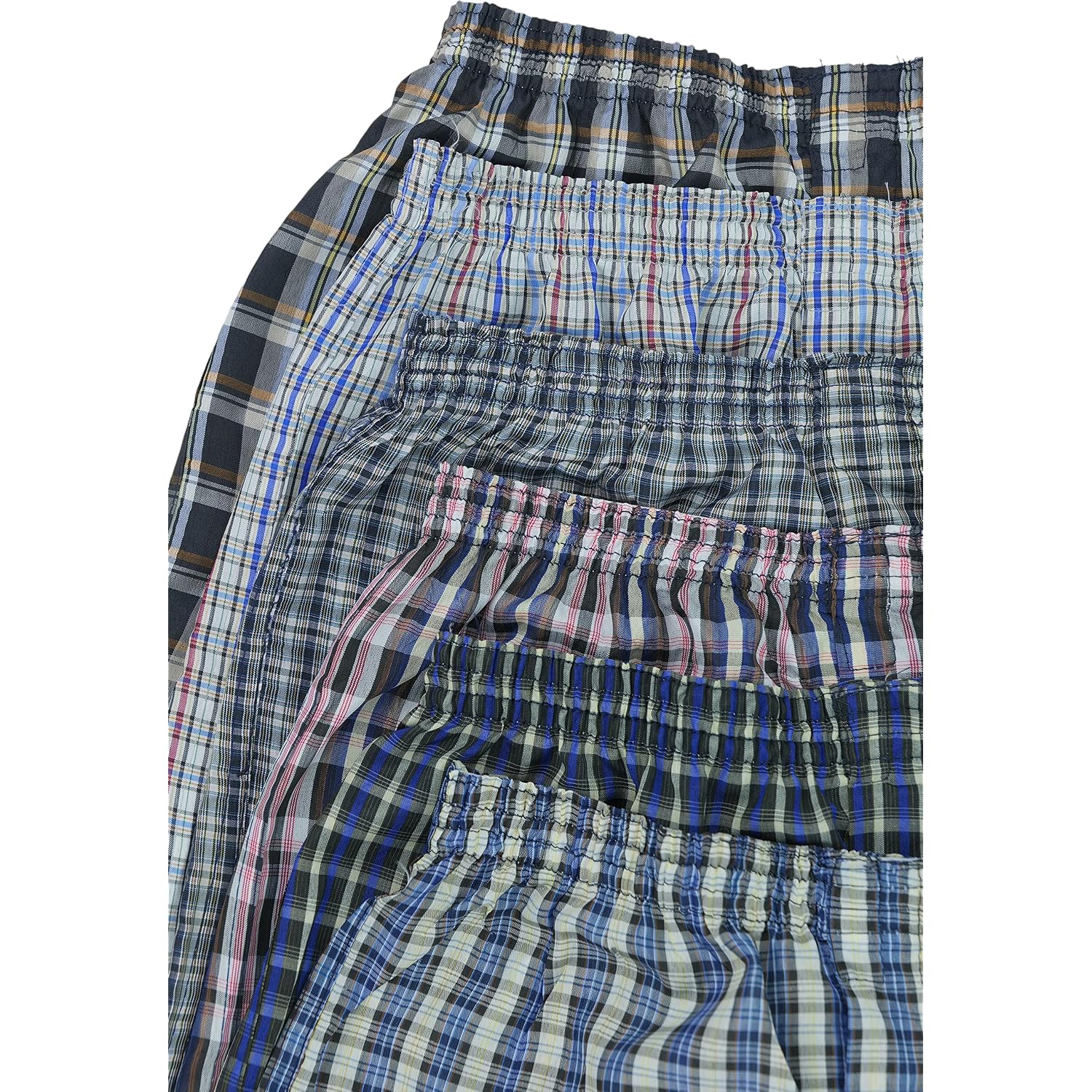 Tobeinstyle Men'S Pack Of 3 Or 6 Button Fly Loose Fit Tartan Plaid Boxer Shorts