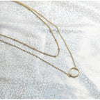 MEVECCO Layered Heart Necklace Pendant Handmade 18k Gold Plated Dainty Gold Choker Arrow Bar Layering Long Necklace for Women
