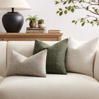 Fine-Textured Throw Pillow Covers Set Of 2, 22X22 Inch Latte | Thick Soft Chenille, Decorative Accent Cushion Covers, Modern Farmhouse Pillow Cases For Couch Sofa Bed Living Room Bedroom