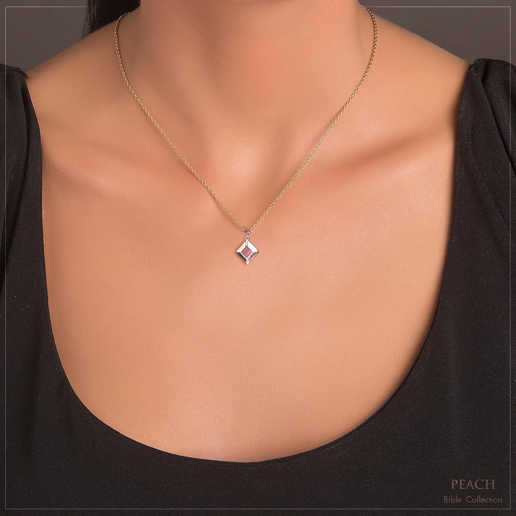 Sterling Silver Nano Bible Necklace for Women : World's Smallest New Testament Pendant For Her - Engraved with 27 Books Using Nano Technology. A Unique, Elegant and creative religious Valentines gift for wife or girlfriend