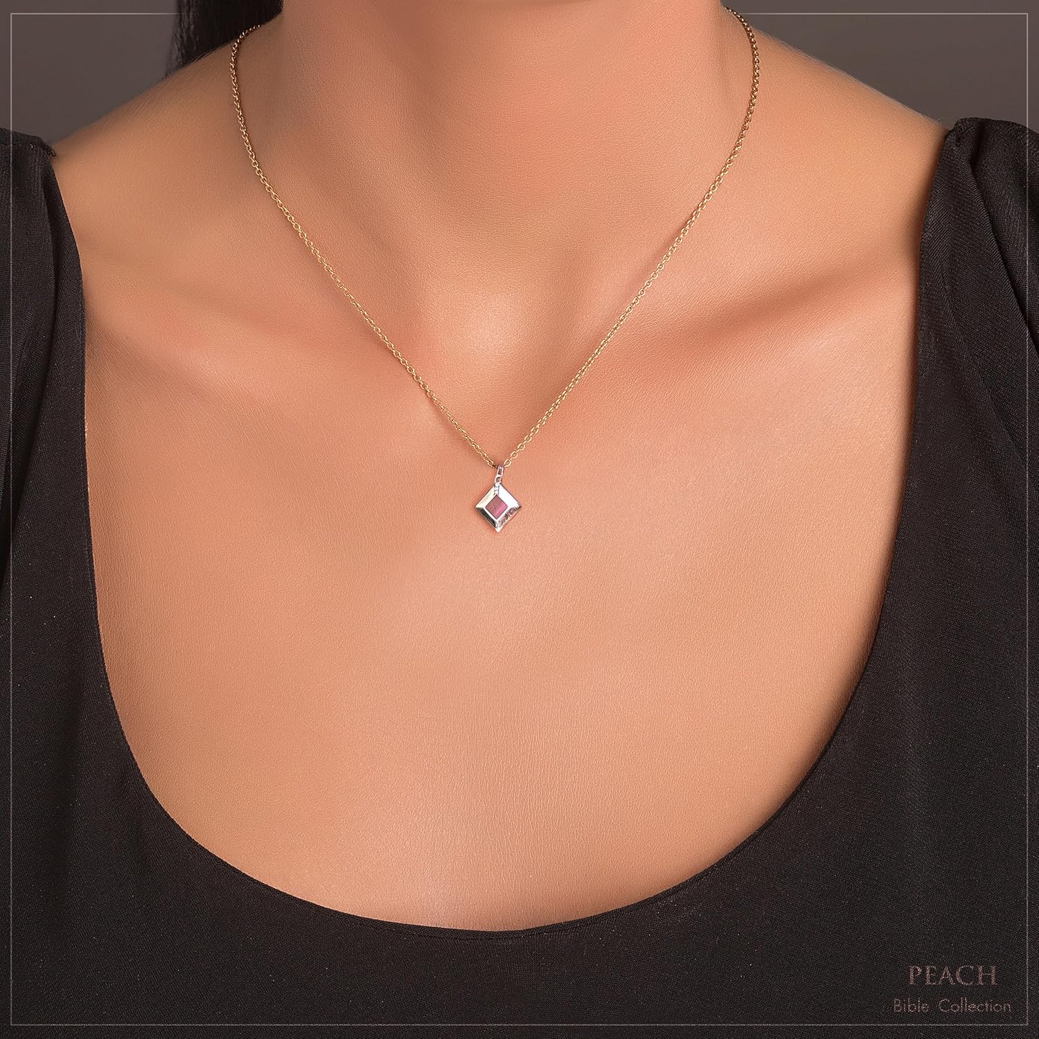 Sterling Silver Nano Bible Necklace for Women : World's Smallest New Testament Pendant For Her - Engraved with 27 Books Using Nano Technology. A Unique, Elegant and creative religious Valentines gift for wife or girlfriend