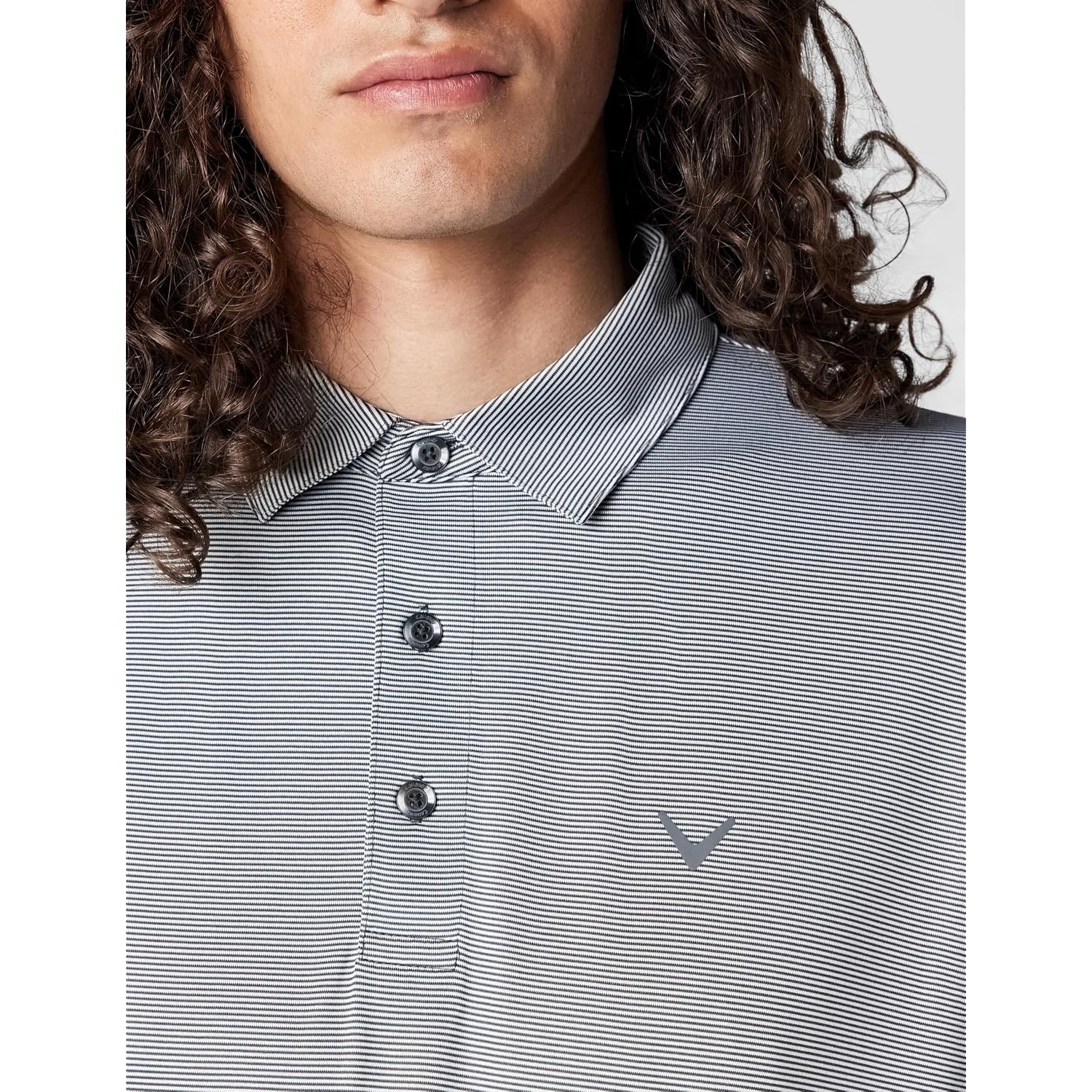 Callaway Men'S Fine Line Stripe Short Sleeve Moisture-Wicking Stretch Golf Polo Shirt (Available In Big & Tall)