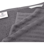 Premium Kitchen Towels (20”x 28”, 6 Pack) | Large Cotton Dish Towels | Flat & Terry Highly Absorbent Kitchen Linen Set with Hanging Loop | Gray