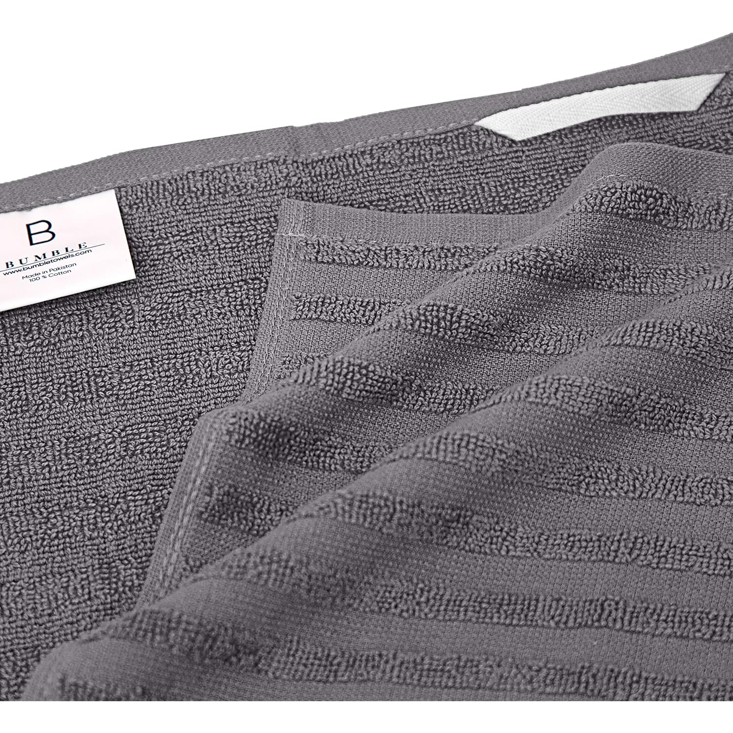 Premium Kitchen Towels (20”x 28”, 6 Pack) | Large Cotton Dish Towels | Flat & Terry Highly Absorbent Kitchen Linen Set with Hanging Loop | Gray