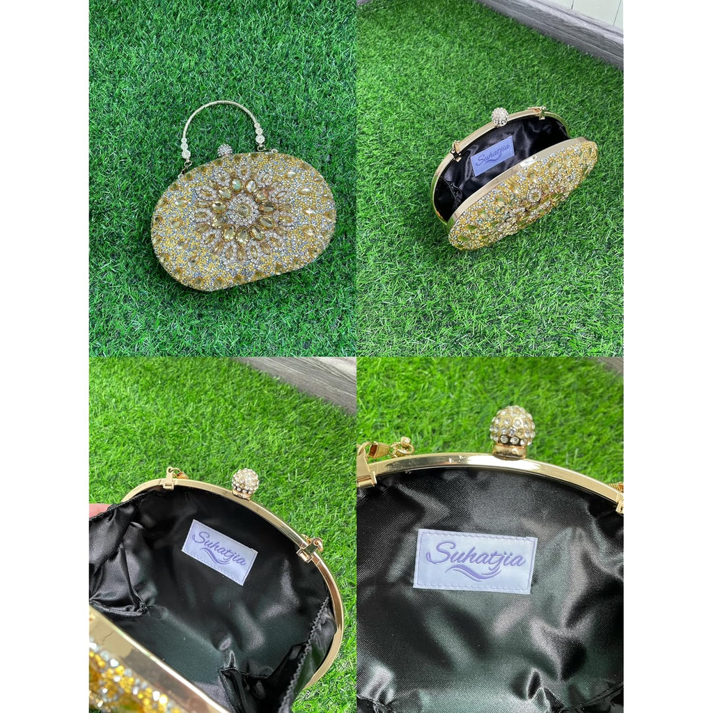 Suhatjia Rhinestone Evening Clutch Purses for Women Evening Weddings,Party Purses Crystal Diamond Glitter Sparkly Handbag