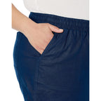 Women's 5" Inseam Drawstring Elastic Waist Linen Blend Summer Shorts