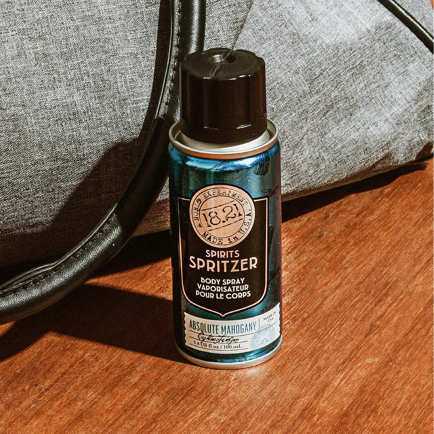 18.21 Man Made Men’s Spirits Spritzer, 3.4 oz. - Long-Lasting All Over Body Spray with Masculine Aromatics - Gifts for Him