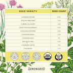 Sereniseed Certified Organic Herb Seeds (10-Pack) – Non Gmo, Heirloom – Seed Starting Video - Basil, Cilantro, Oregano, Thyme, Parsley, Lavender, Chives, Sage, Dill Seeds For Indoor & Outdoor Planting