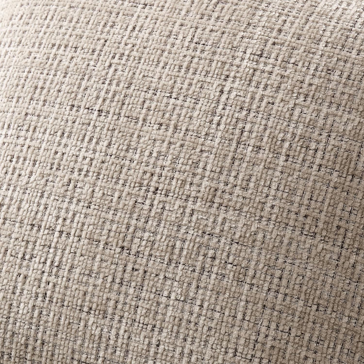 Fine-Textured Throw Pillow Covers Set Of 2, 22X22 Inch Latte | Thick Soft Chenille, Decorative Accent Cushion Covers, Modern Farmhouse Pillow Cases For Couch Sofa Bed Living Room Bedroom