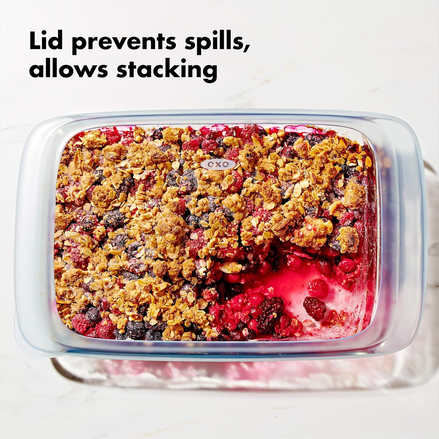OXO Good Grips Freezer-to-Oven Safe 3 Qt Glass Baking Dish with Lid, 9 x 13