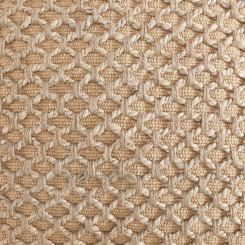 Boho Living Jada Decorative Throw, Includes Accent Insert, Premium Woven Design, Living Room Décor, (2) 20" X 20" Pillow Covers, Beige 2 Count