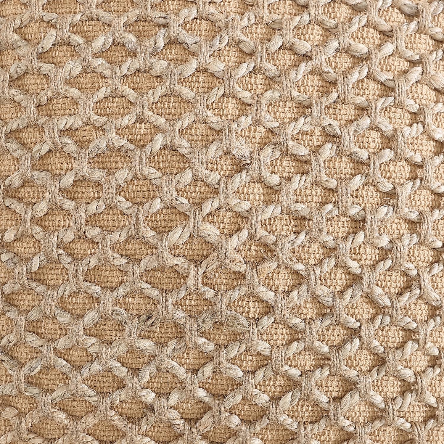 Boho Living Jada Decorative Throw, Includes Accent Insert, Premium Woven Design, Living Room Décor, (2) 20" X 20" Pillow Covers, Beige 2 Count