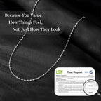 Carffordo Mothers Day Gifts 925 Sterling Silver Chain Necklace Link Chain Necklace for Women Simple Dainty 16K Gold Plated Necklace for Women Minimalist Waterproof Silver Necklace Trendy Jewelry Gifts