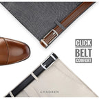 Chaoren Click Belt For Men 2 Pack - Mens Dress Belt 1 1/4" In Packing Box - Design Belt Meet Almost Any Outfit And Occasion