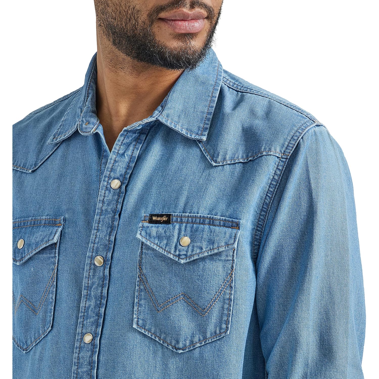 Wrangler Men'S Iconic Regular Fit Snap Shirt