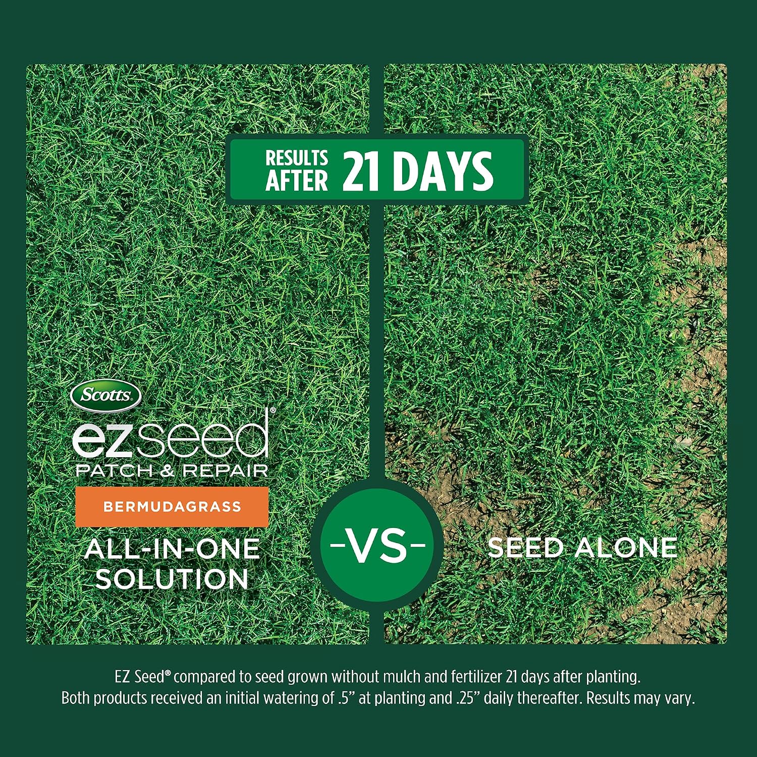 Scotts Ez Seed Patch & Repair Bermudagrass, 10 Lbs. | Combination Mulch, Bermudagrass Seed And Fertilizer For Repairing Bare Spots, Lawn Patch Repair, Covers Up To 225 Sq. Ft.