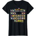Super Mario Periodic Table Of Characters Graphic T-Shirt Black