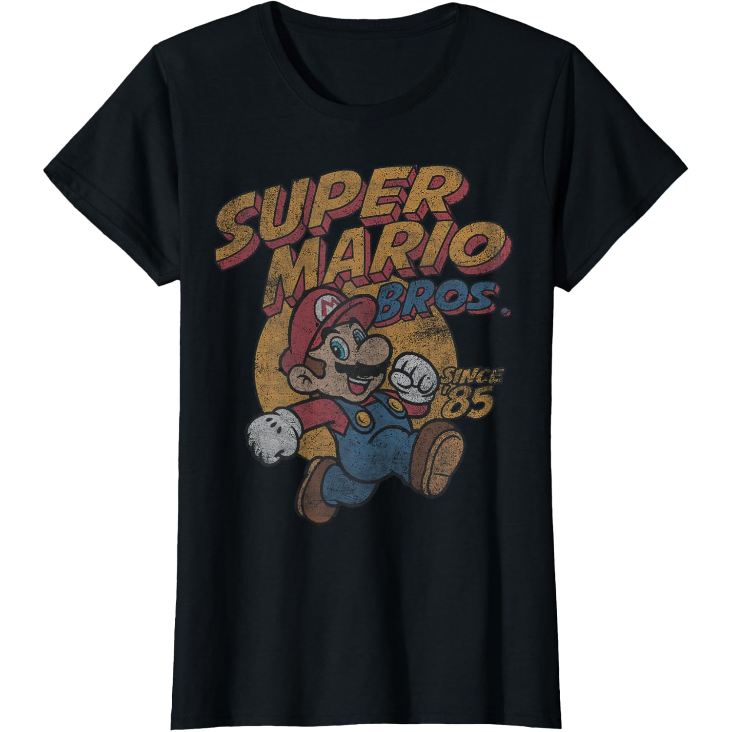 Super Mario Bros. Since '85 Vintage Poster T-Shirt Black
