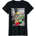 Nickelodeon Classic Nicktoons Hanging On Stoop T-Shirt Black