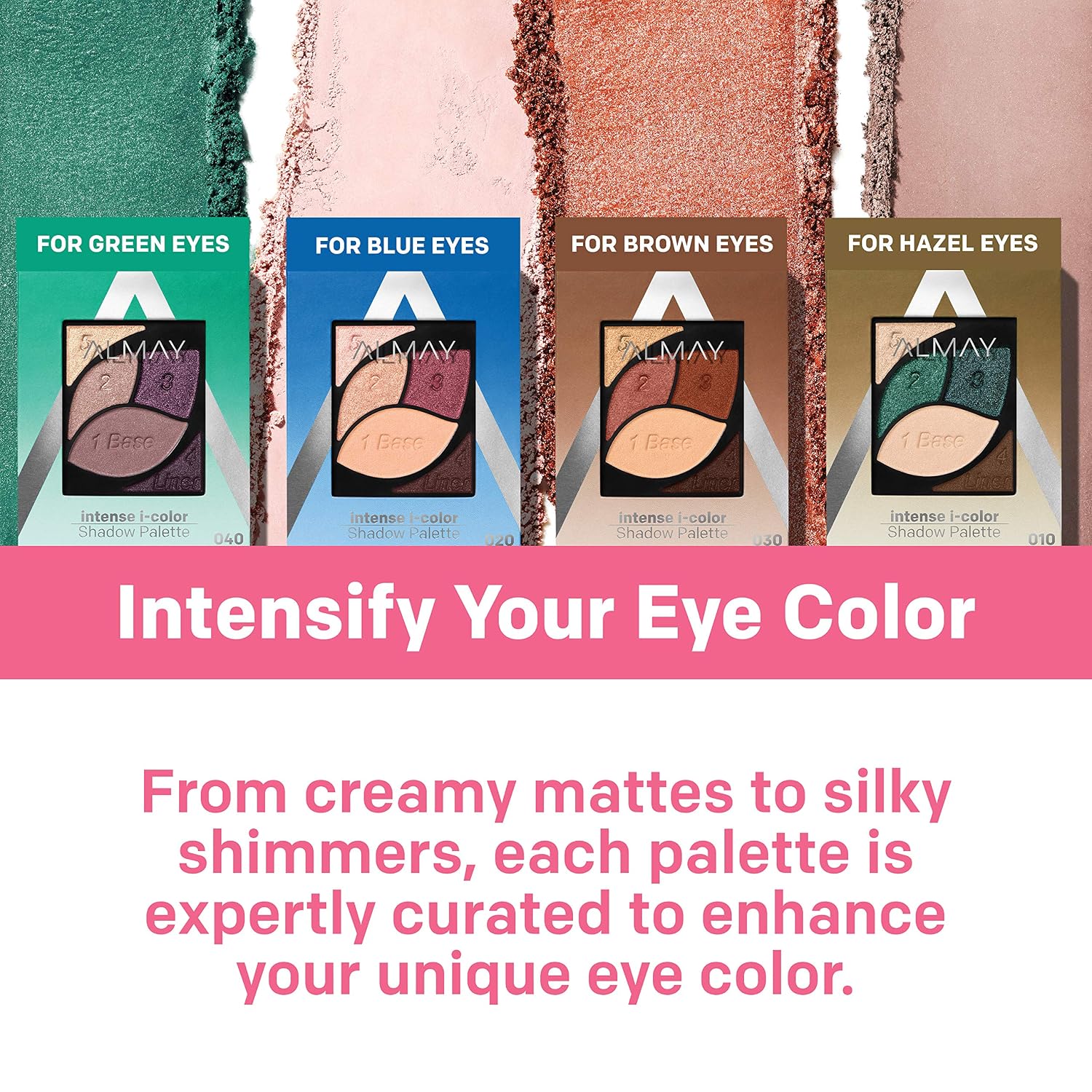 Almay Eyeshadow Palette, Longlasting Eye Makeup, Primer Enriched With Antioxidant Vitamin E, Hypoallergenic, 020 Blue Eyes, 0.1 Oz