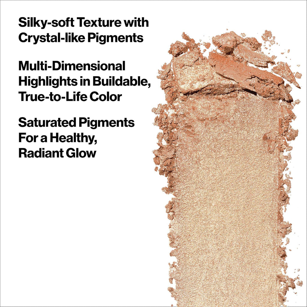 Revlon Highlighter Makeup, Skin Lights Prismatic Powder Face Makeup, Natural Glow, Shimmer Finish, 201 Daybrak Glimmer, 0.28 Oz