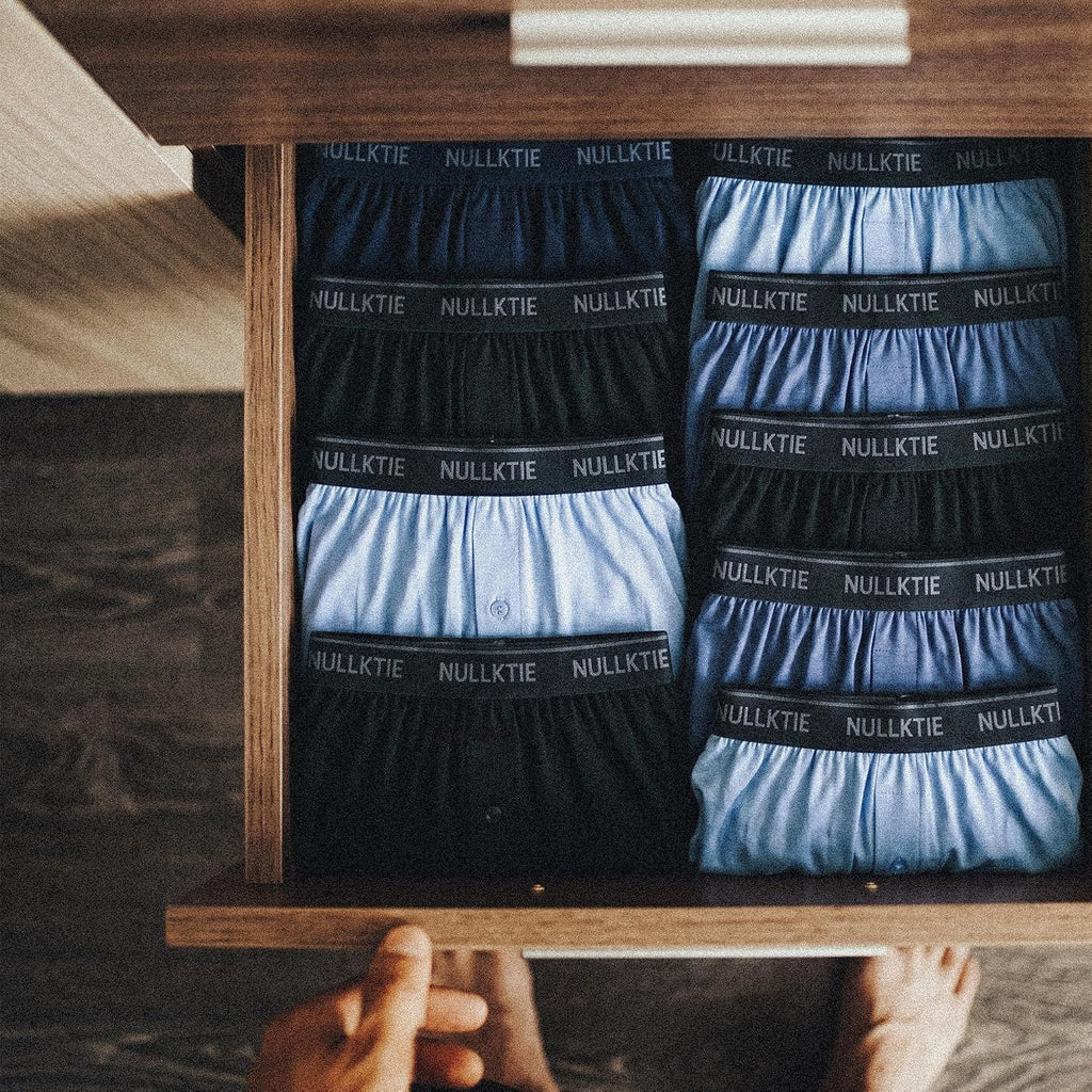 Soft Cooling Men'S Boxer Shorts，Viscose Made From Bamboo Underwear With Button Fly, Loose Relaxed Fit Boxers
