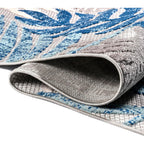 JONATHAN Y Tropics Palm Leaves Indoor Outdoor Area Rug 8X10 Gray/Blue, Boho for Backyard, Patio, Porch, Easy-Cleaning, High Traffic, Pet-Friendly, Non-Shedding (AMC100A-8)