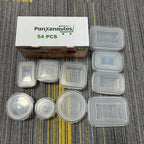 54 Pcs Food Storage Containers With Lids Airtight, (27 Containers &27 Lids) Reusable Bpa-Free Plastic Food Containers For Kitchen Organization, Leak Proof Freezer/Microwave Safe Meal Prep Lunch Boxes