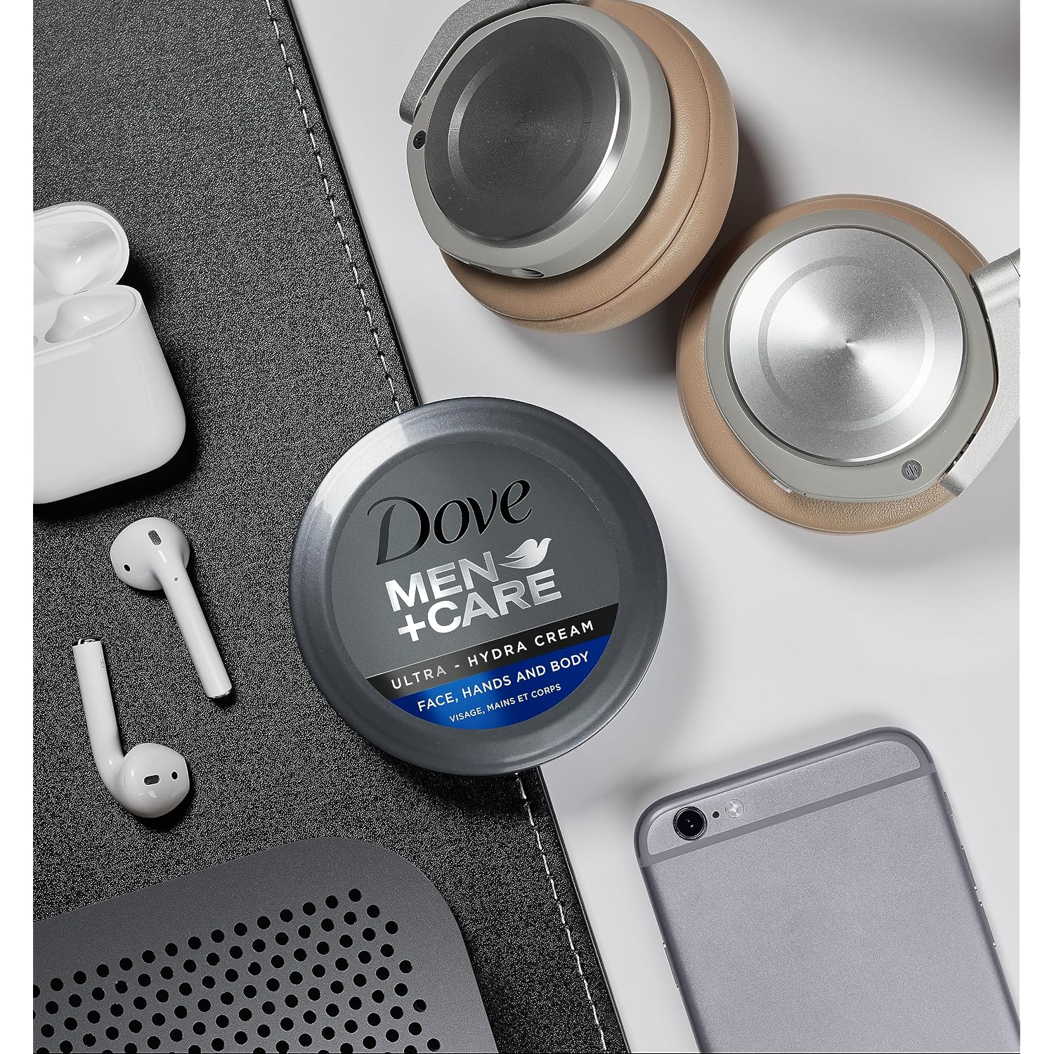 Dove Men+Care Ultra Hydra Cream, Face, Hands And Body Care, All Skin Types, 3-Pack Of 5.07 Oz Each, Jar