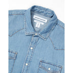 Amazon Essentials Men'S Long Sleeve Denim Shirt, Regular-Fit