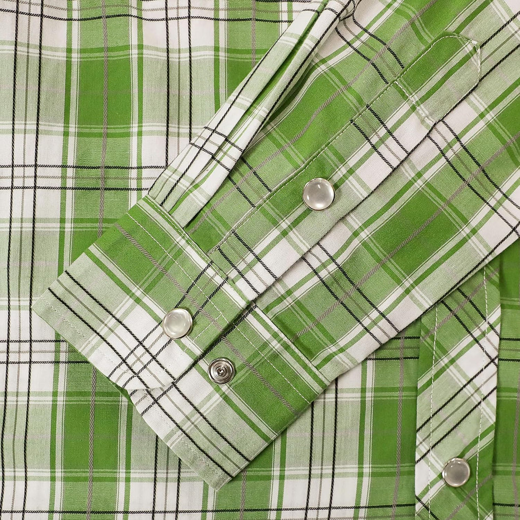 Dubinik® Pearl Snap Shirts For Men Long Sleeve Western Shirt For Men'S Vintage Casual Plaid Cowboy Country Button