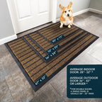 Ubdyo Extra Durable Door Mat - Dirt Trapping Outdoor Welcome Mats - Non-Slip Outdoor Indoor Entrance - Low Profile Front Doormat (30" X 17", Bright Brown)