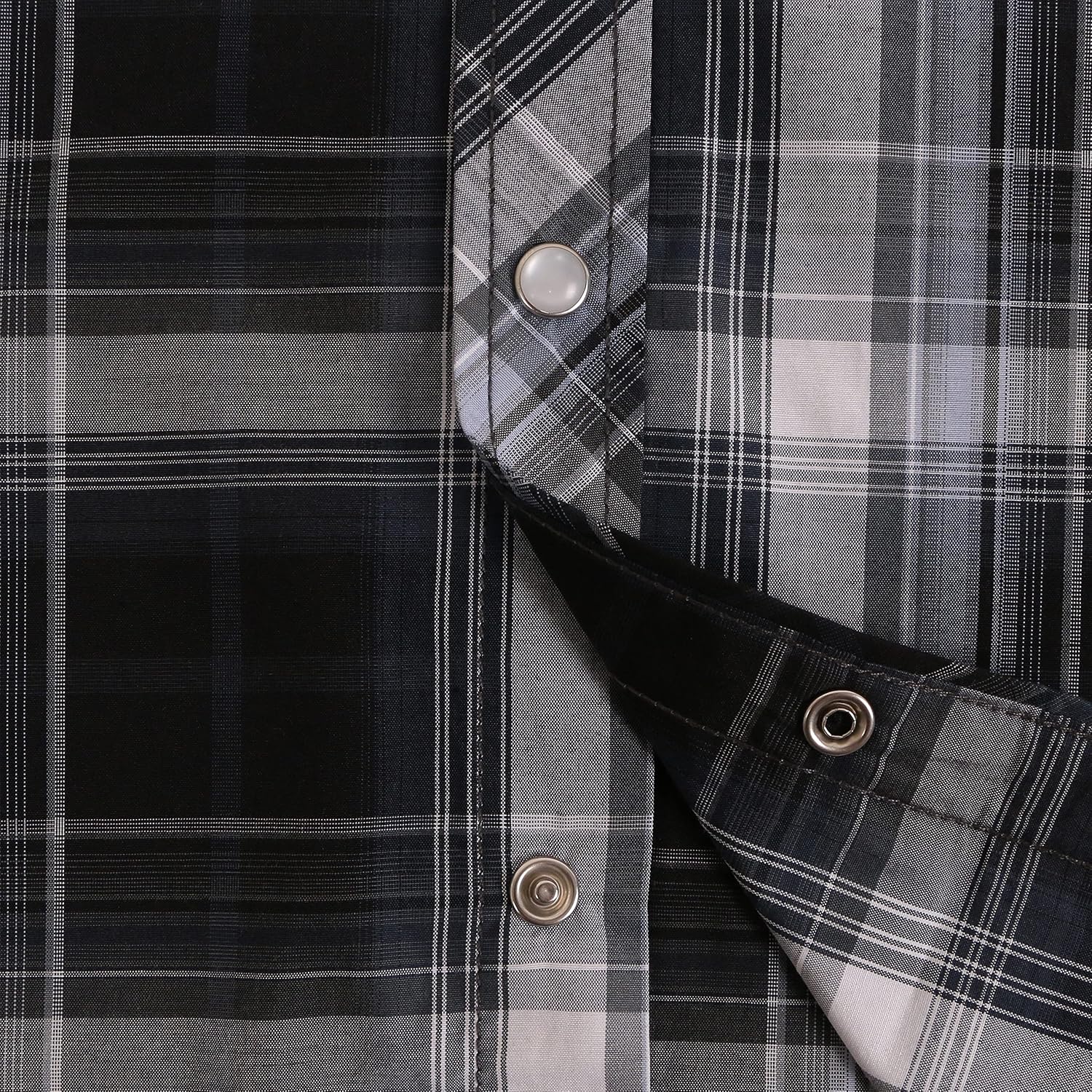 Coevals Club Men'S Western Plaid Pearl Snap Buttons Two Pocket Casual Short Sleeve Shirts