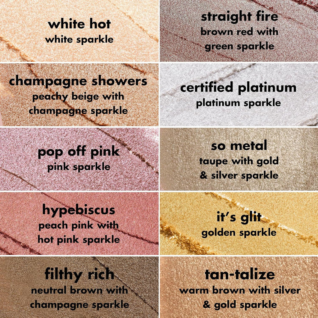 E.L.F. Fine As Fleck Glitter Eyeshadow, Long-Lasting Sheer Eye Makeup With A Shimmer Finish, Soft, Smooth Formula, Vegan & Cruelty-Free, Filthy Rich