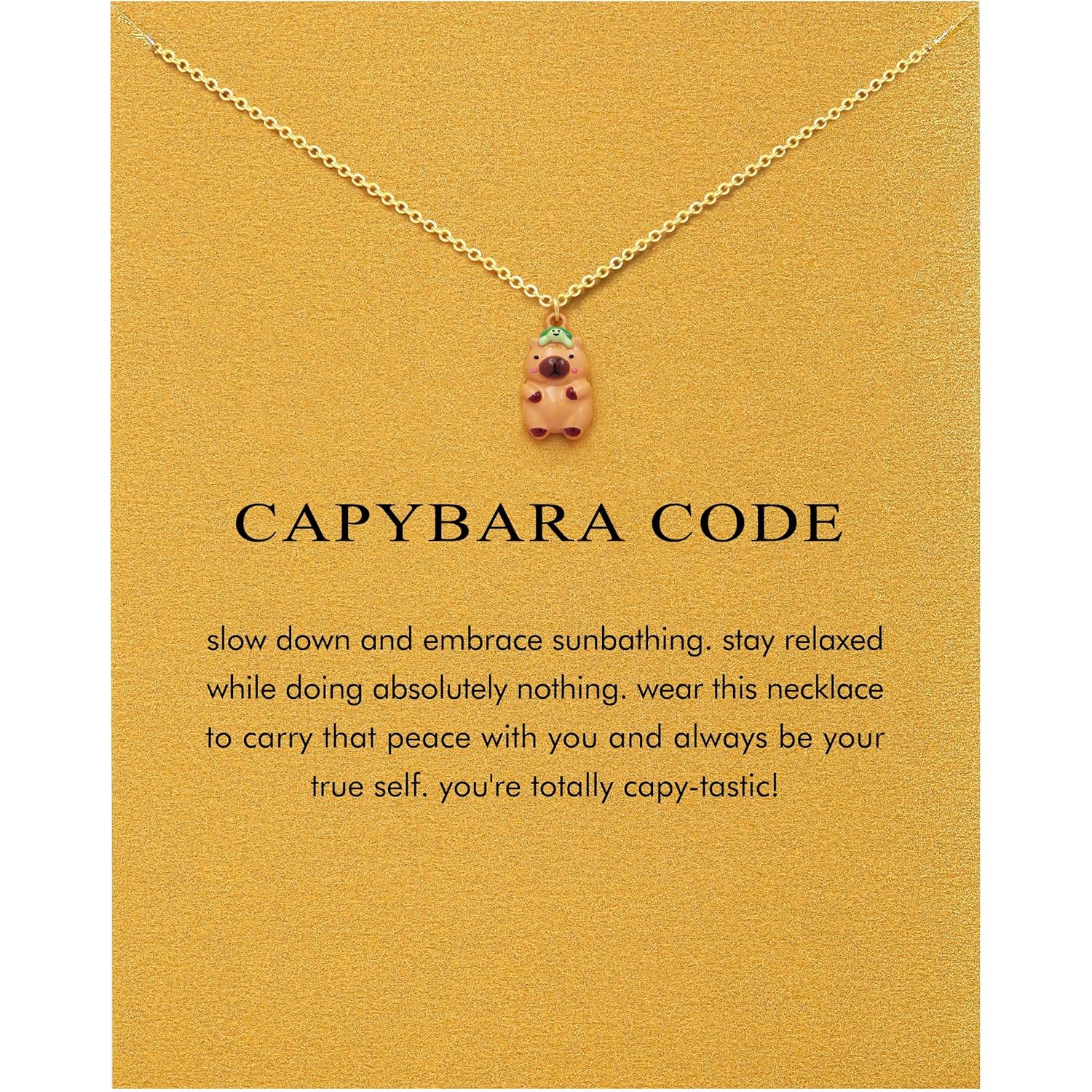 Baydurcan 14K Golden Plated Pendant Necklaces for Women - Positive Flamingo Capybara Giraffe Peace Gifts for Friends Sister Daughter, Birthday, Christmas, Graduation Gifts